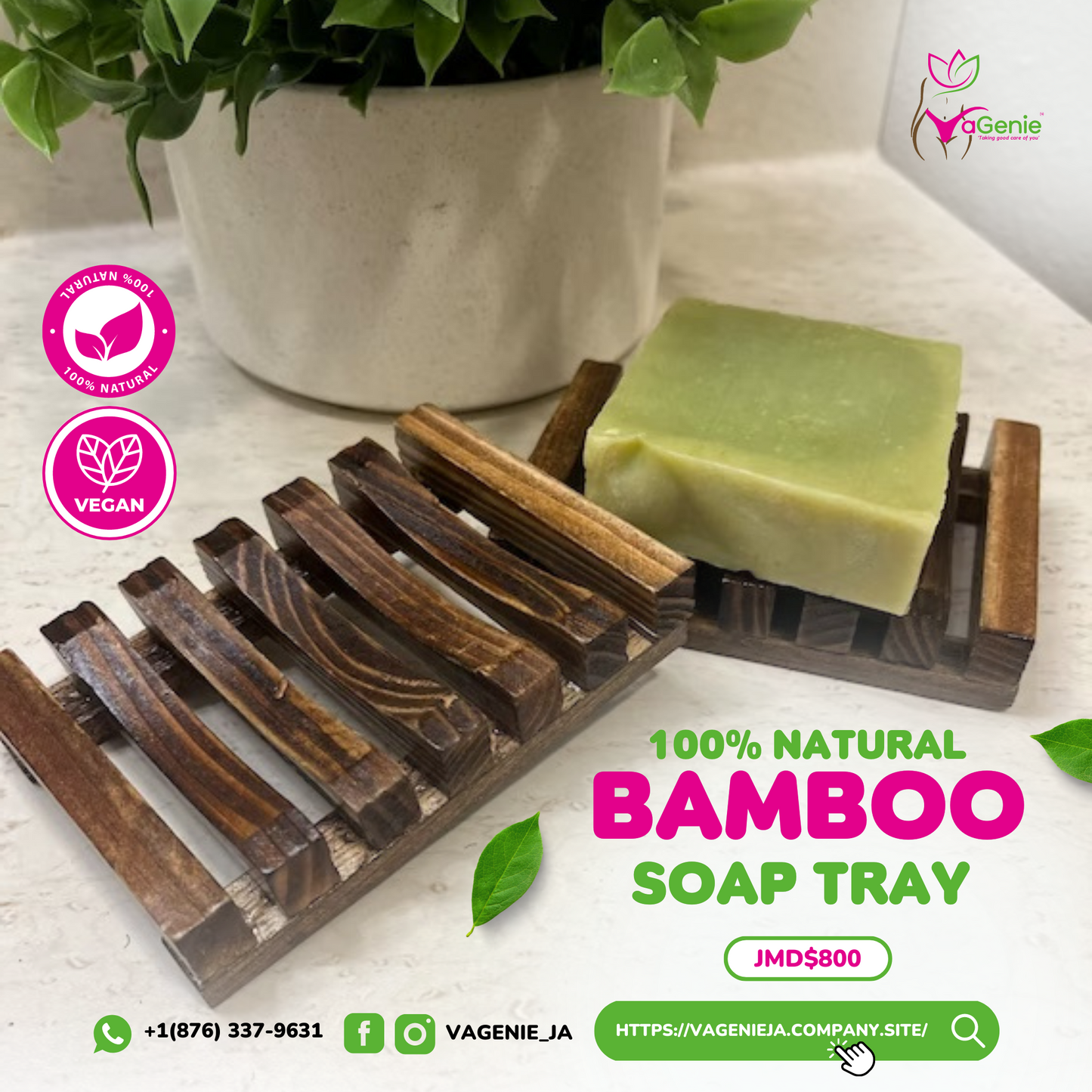 Bamboo Soap Tray - Dark